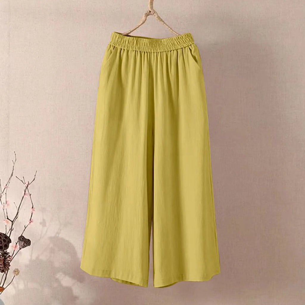 Wide-Leg Cropped Capris — Women's | Relaxed Fit | Effortless Summer Bottom