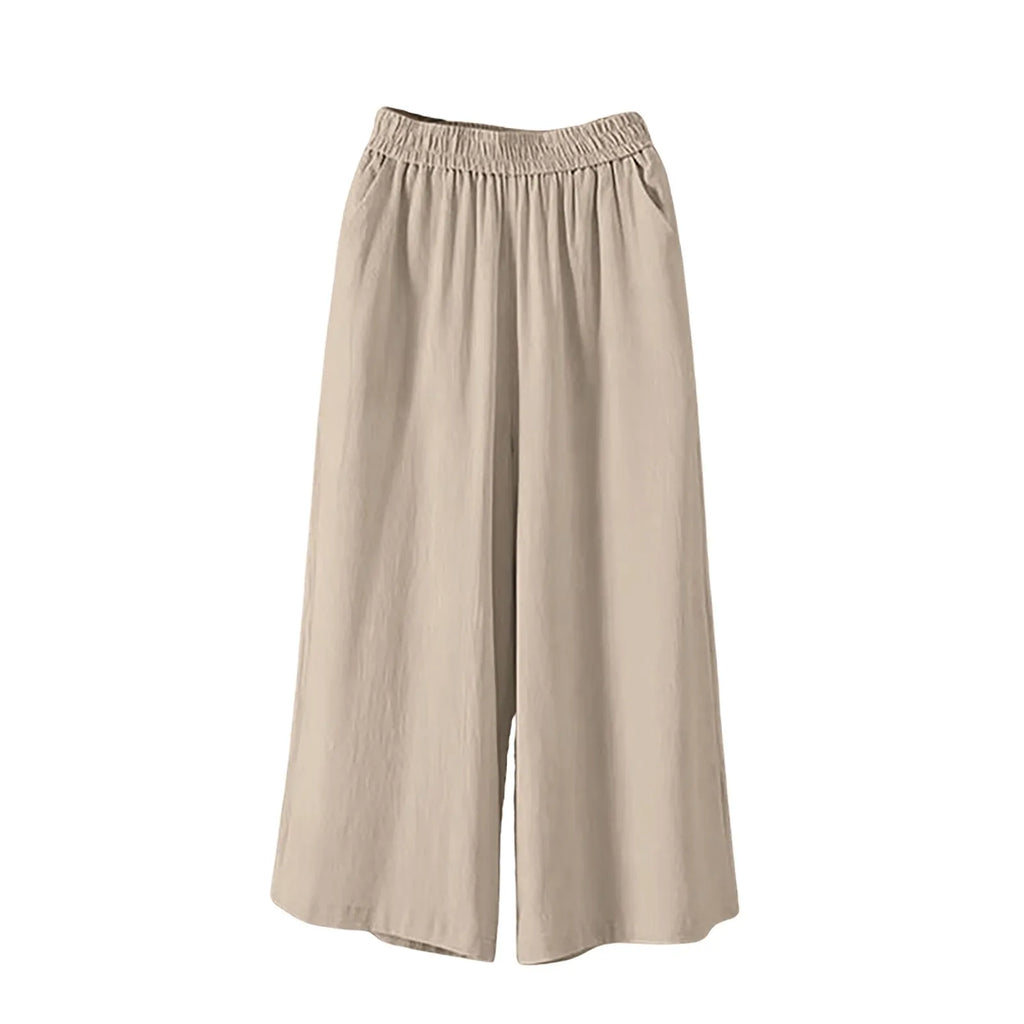 Wide-Leg Cropped Capris — Women's | Relaxed Fit | Effortless Summer Bottom