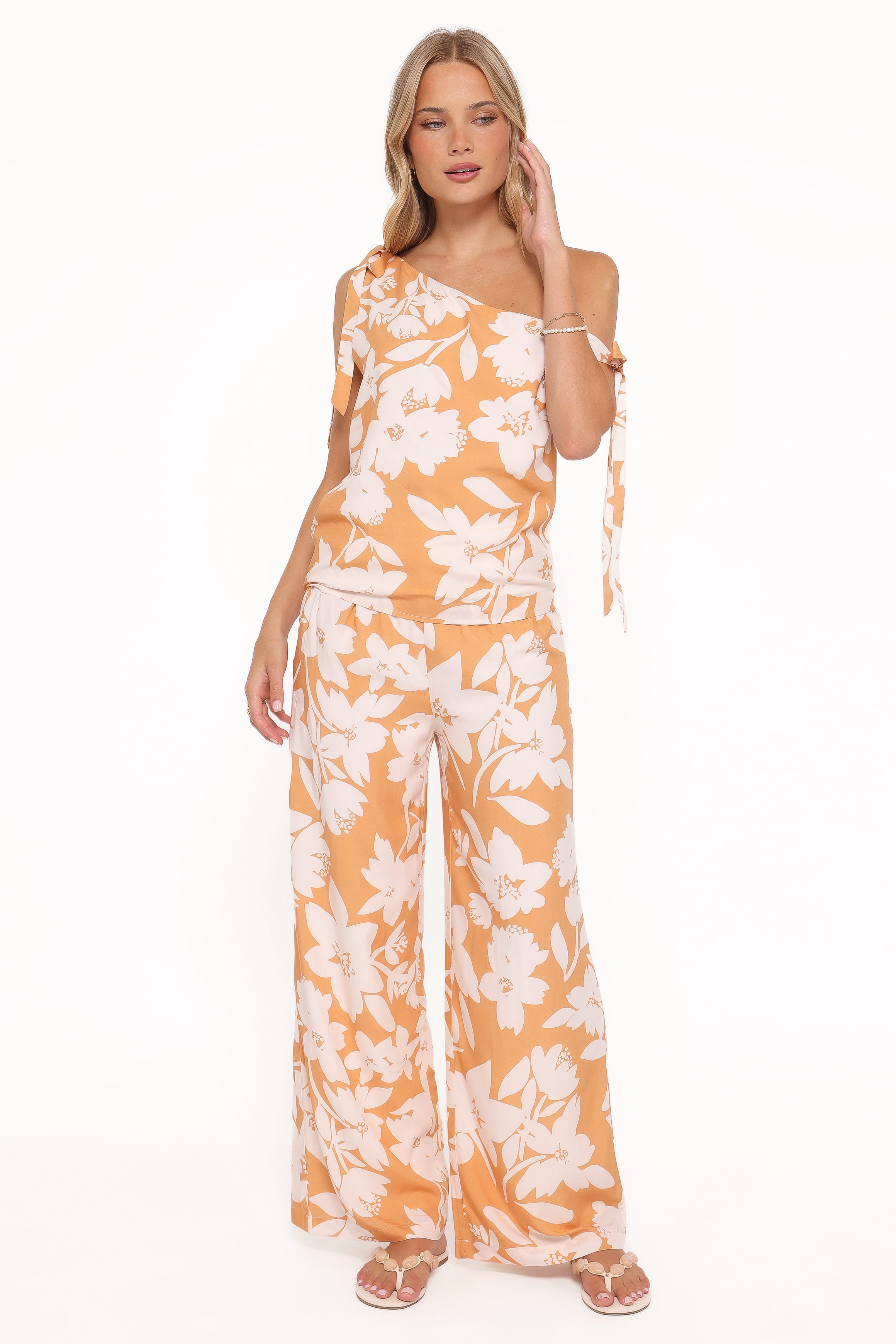 Flynn — Floral Woven Wide-Leg Pant Set | Relaxed Two-Piece | Summer Garden