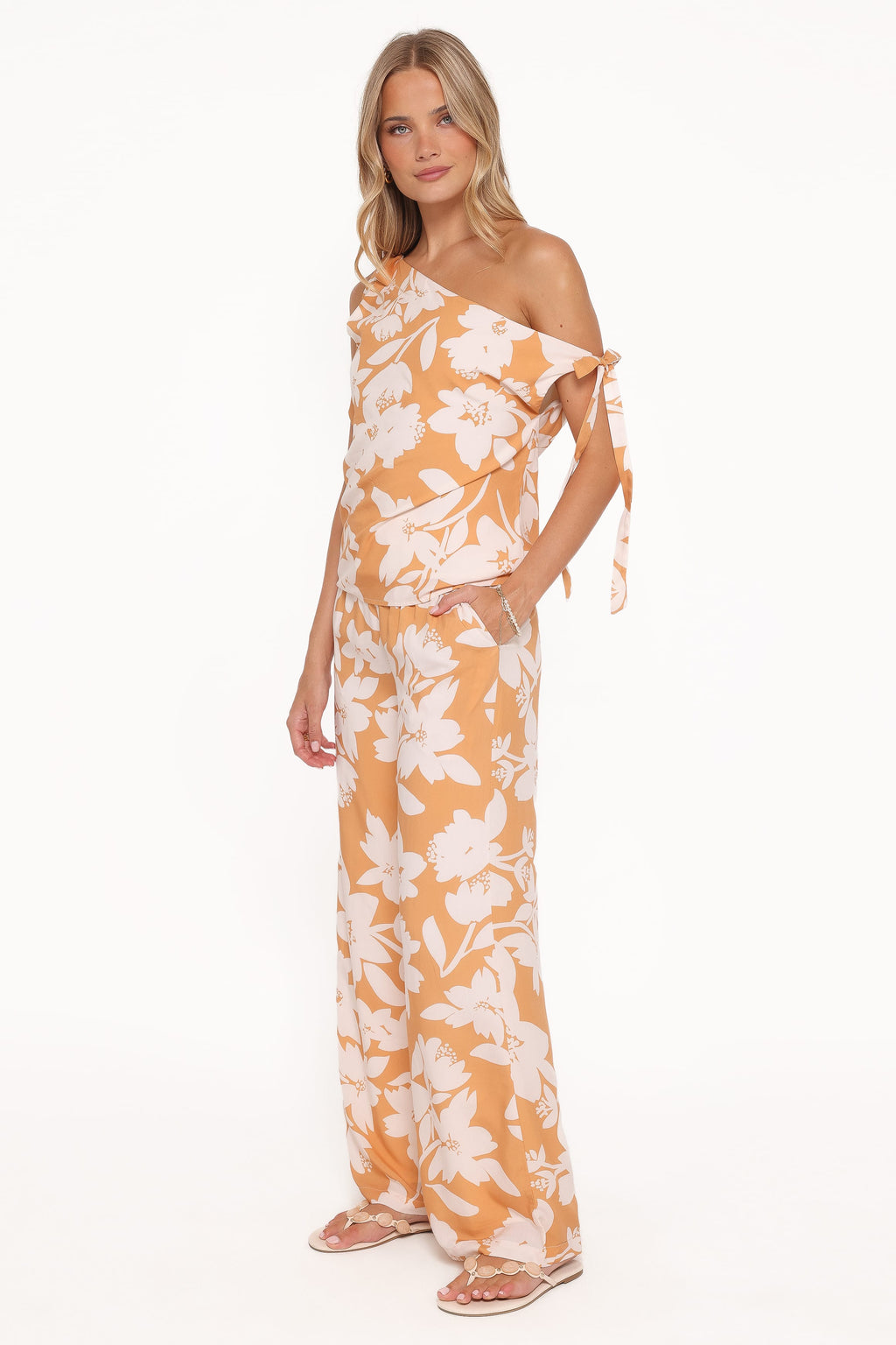 Flynn — Floral Woven Wide-Leg Pant Set | Relaxed Two-Piece | Summer Garden