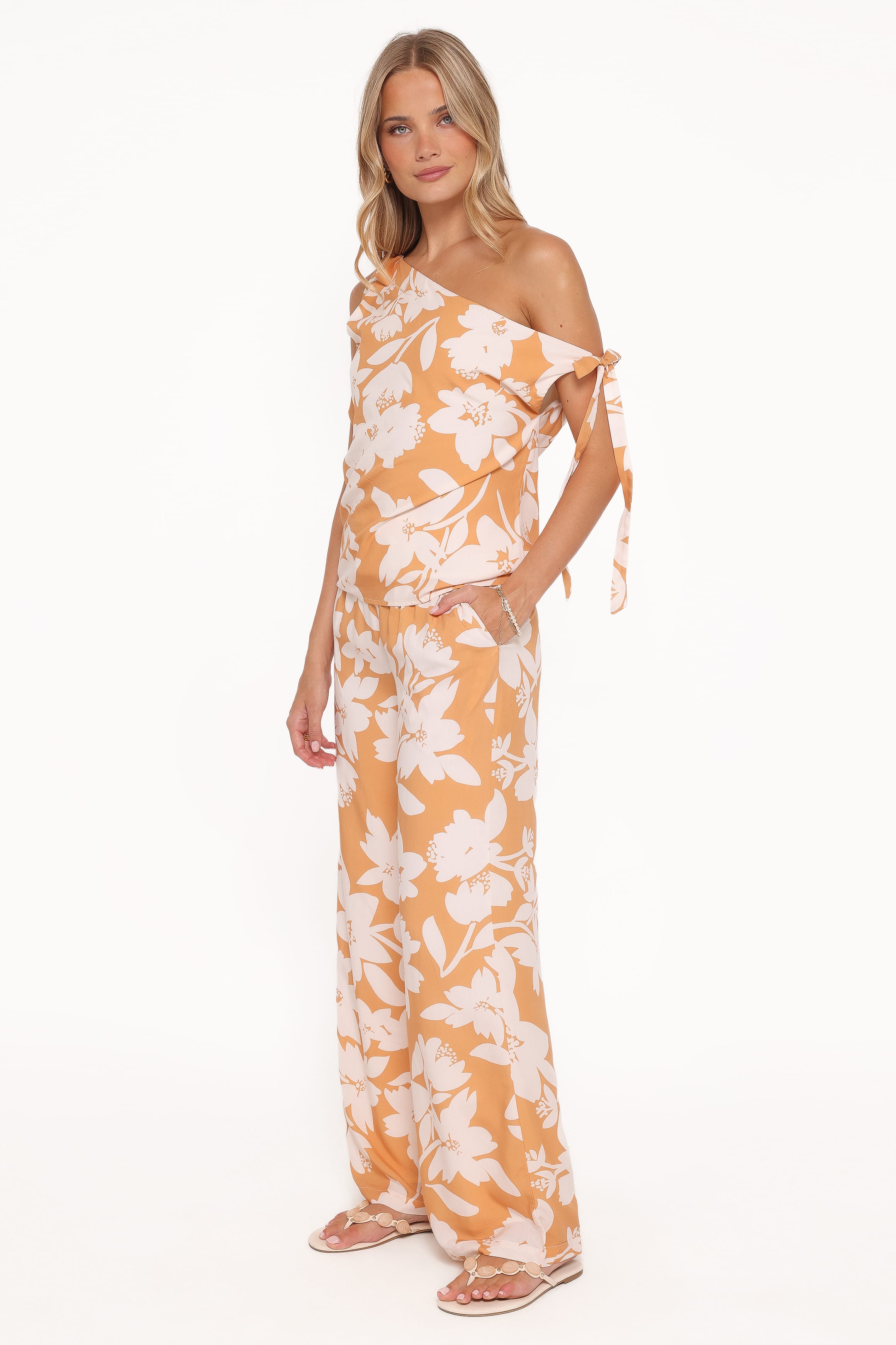 Flynn — Floral Woven Wide-Leg Pant Set | Relaxed Two-Piece | Summer Garden