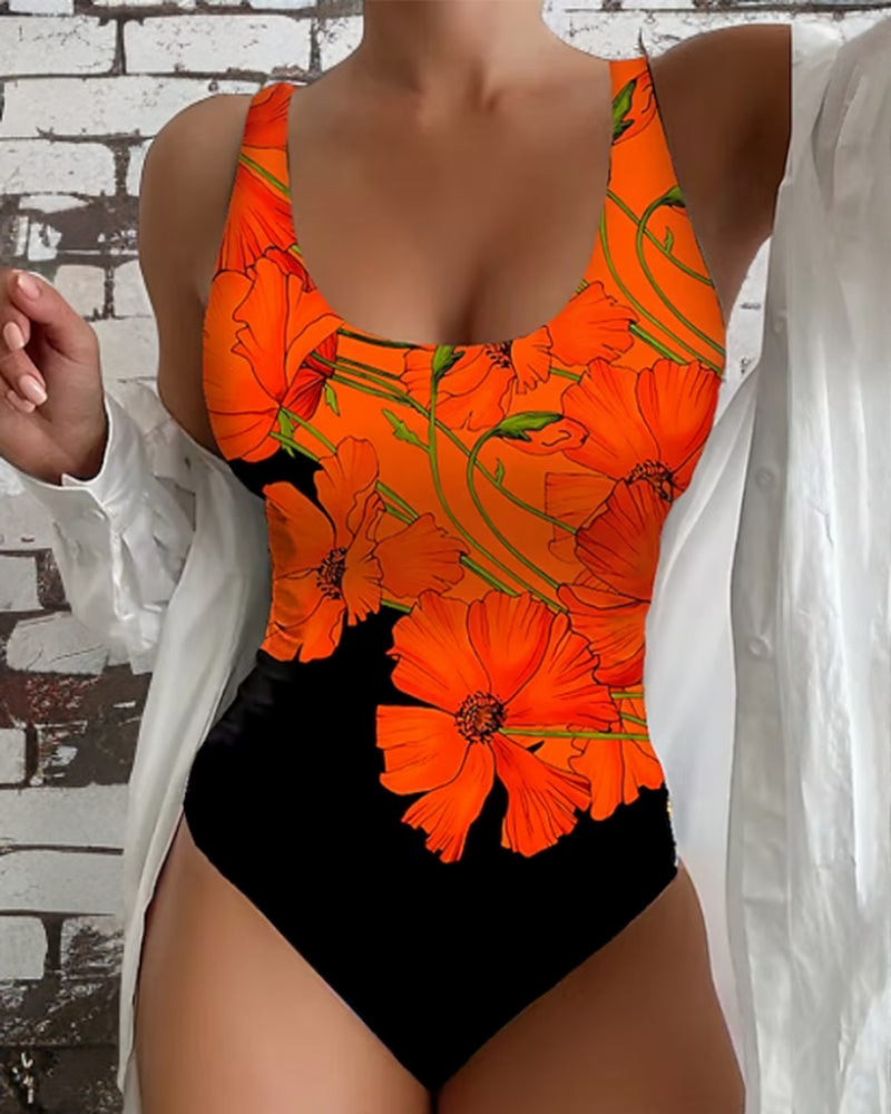 Francesca — Floral Flattering One-Piece Swimsuit | Ruched Detail | Beach-Ready