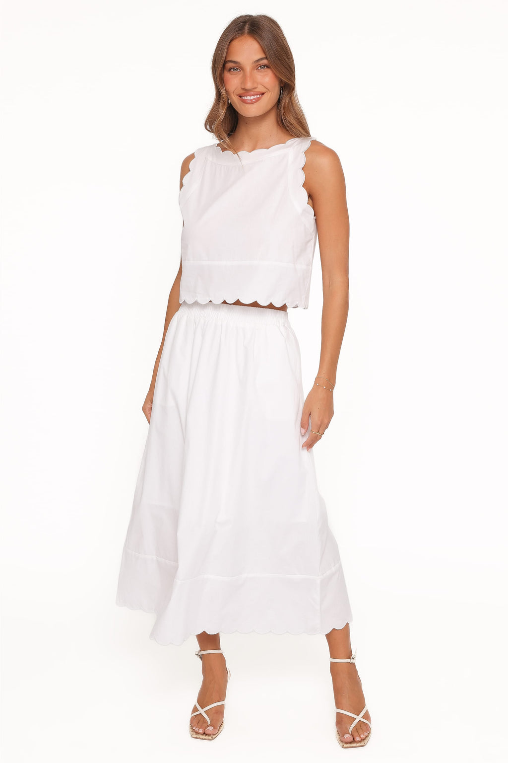 Heather — Minimal Woven Maxi Skirt Set | Clean Lines | Smart Casual