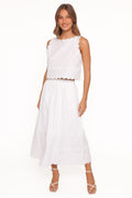 Heather — Minimal Woven Maxi Skirt Set | Clean Lines | Smart Casual
