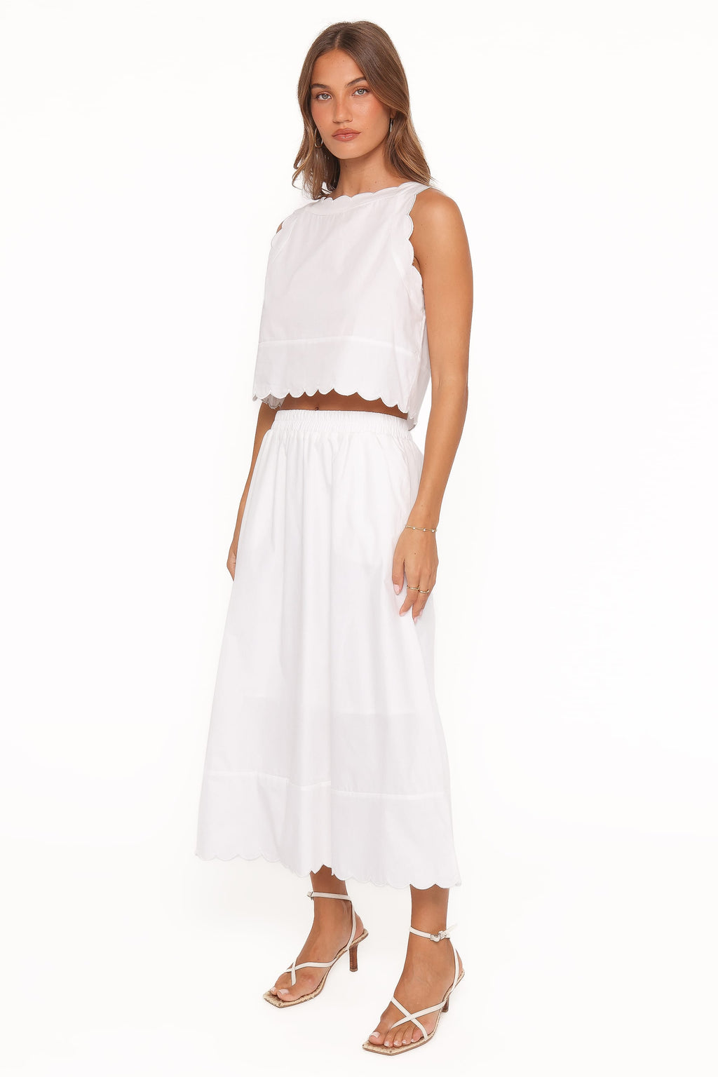 Heather — Minimal Woven Maxi Skirt Set | Clean Lines | Smart Casual
