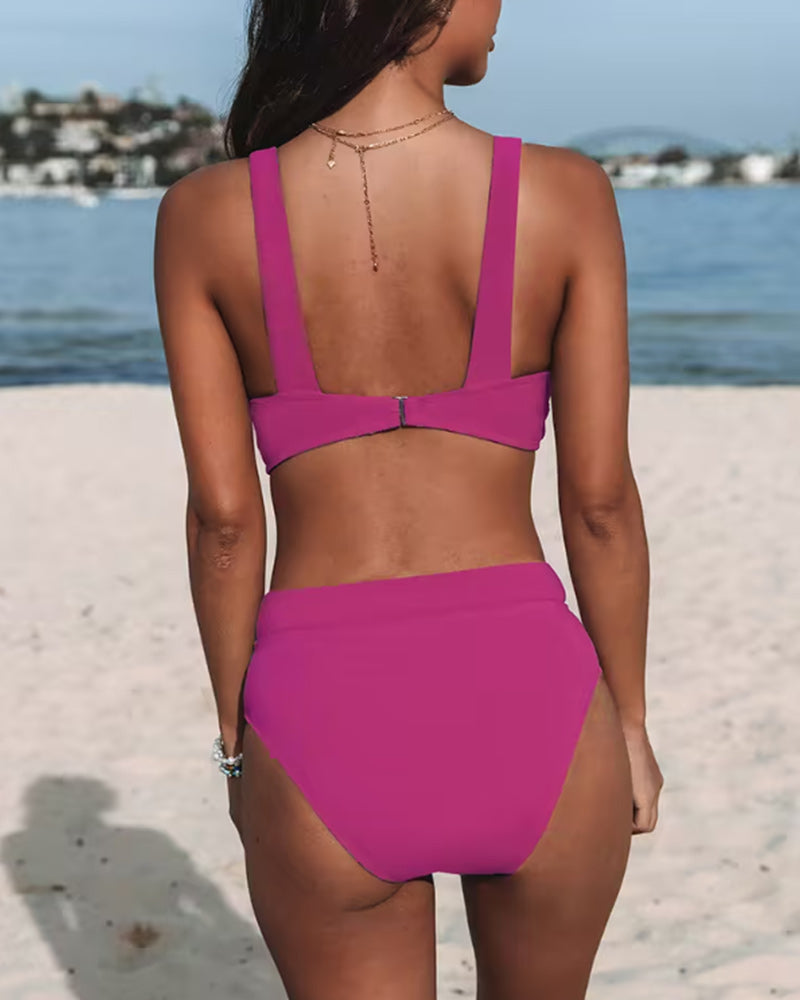 Hilde — Solid High-Waist One-Piece Swimsuit | Sleek Silhouette | Supportive Fit