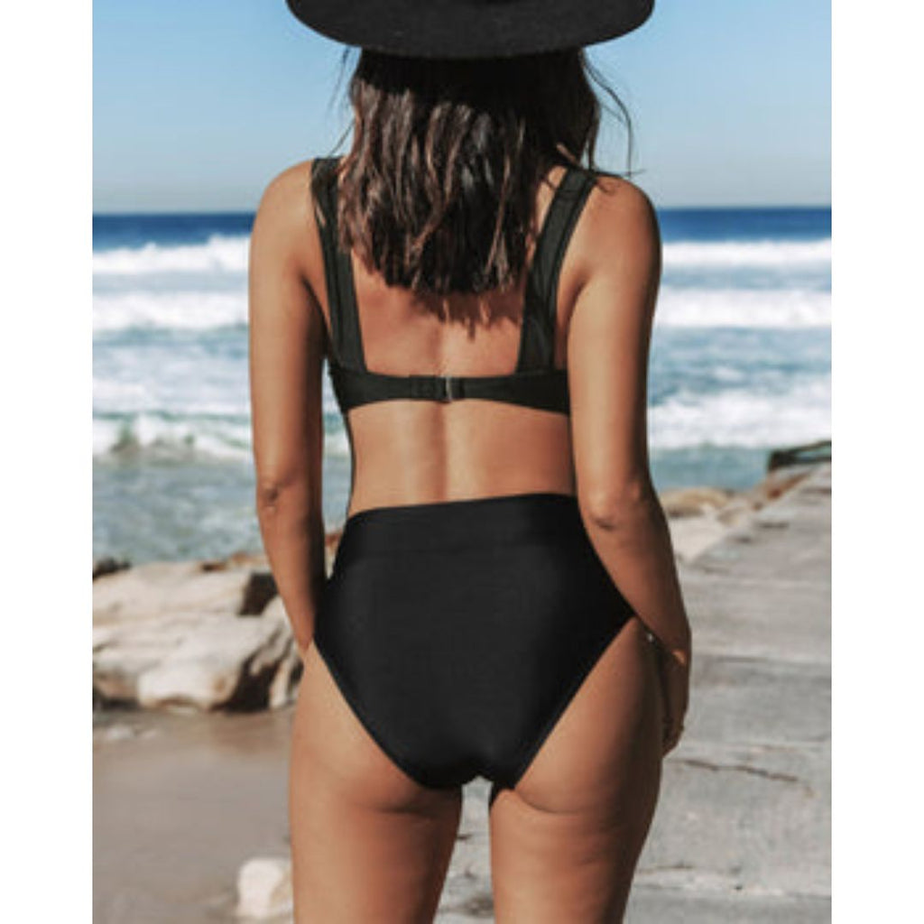 Hilde — Solid High-Waist One-Piece Swimsuit | Sleek Silhouette | Supportive Fit