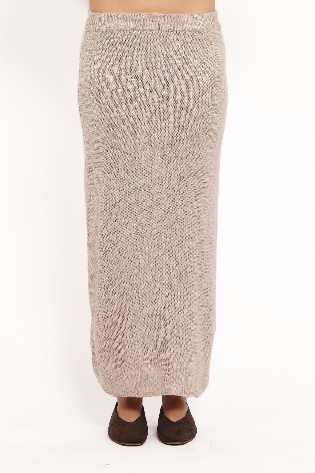 Indya — Textured Ribbed Knit Midi Skirt | Pull-On Fit | Timeless Style