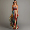 Judith — Strapless Pleated Maxi Dress | Full Skirt Silhouette | Occasion Wear