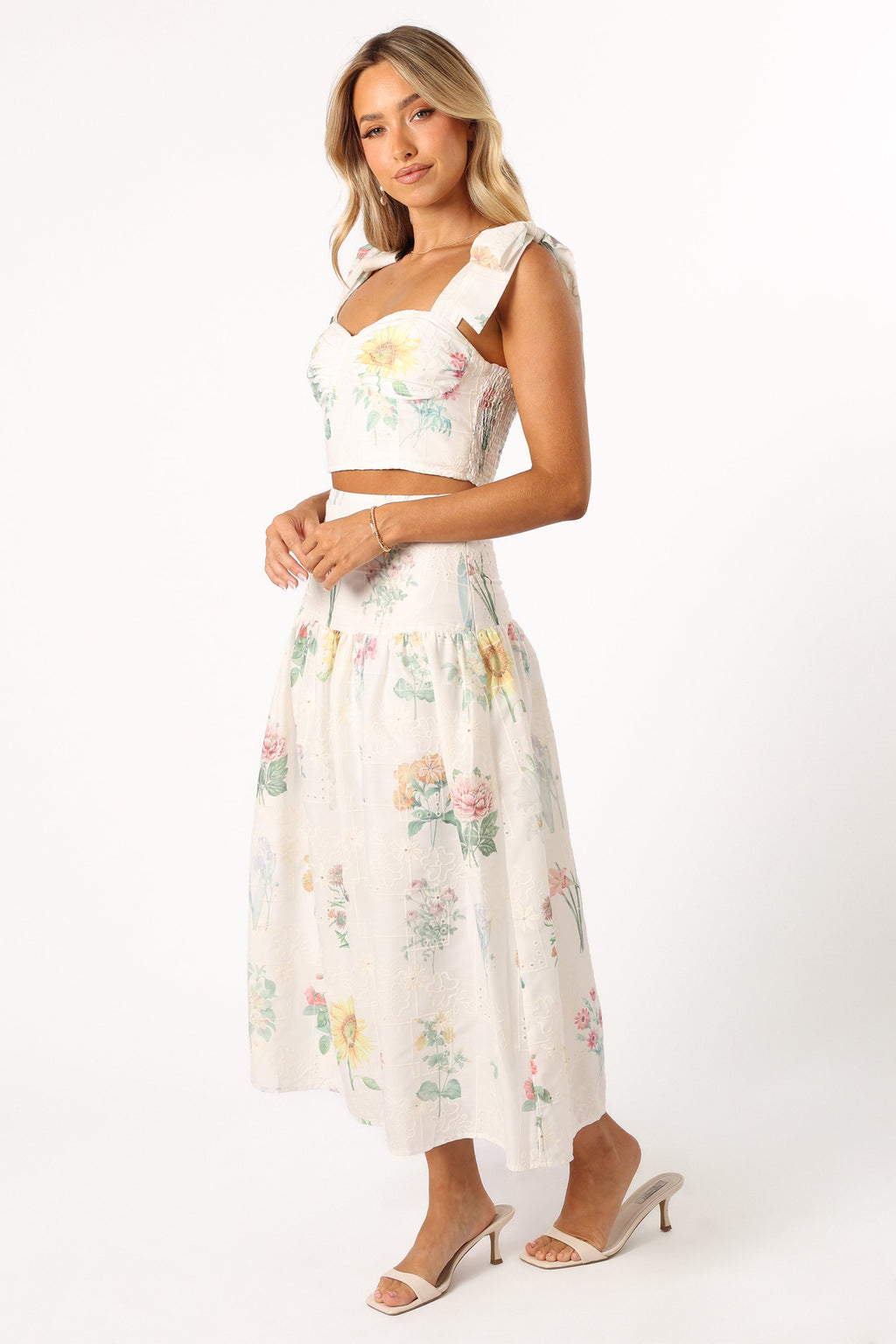 Kara — Floral Woven Two-Piece Set | Romantic Print | Summer Essential