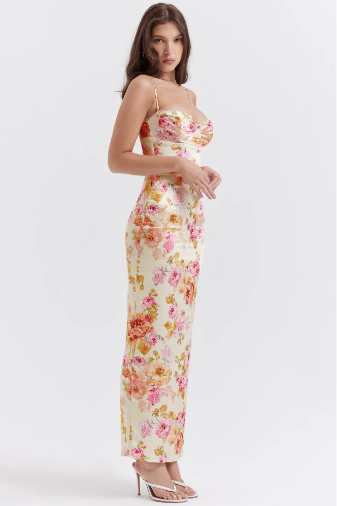 Katherine — Floral Spaghetti-Strap Woven Dress | Relaxed Fit | Summer Staple