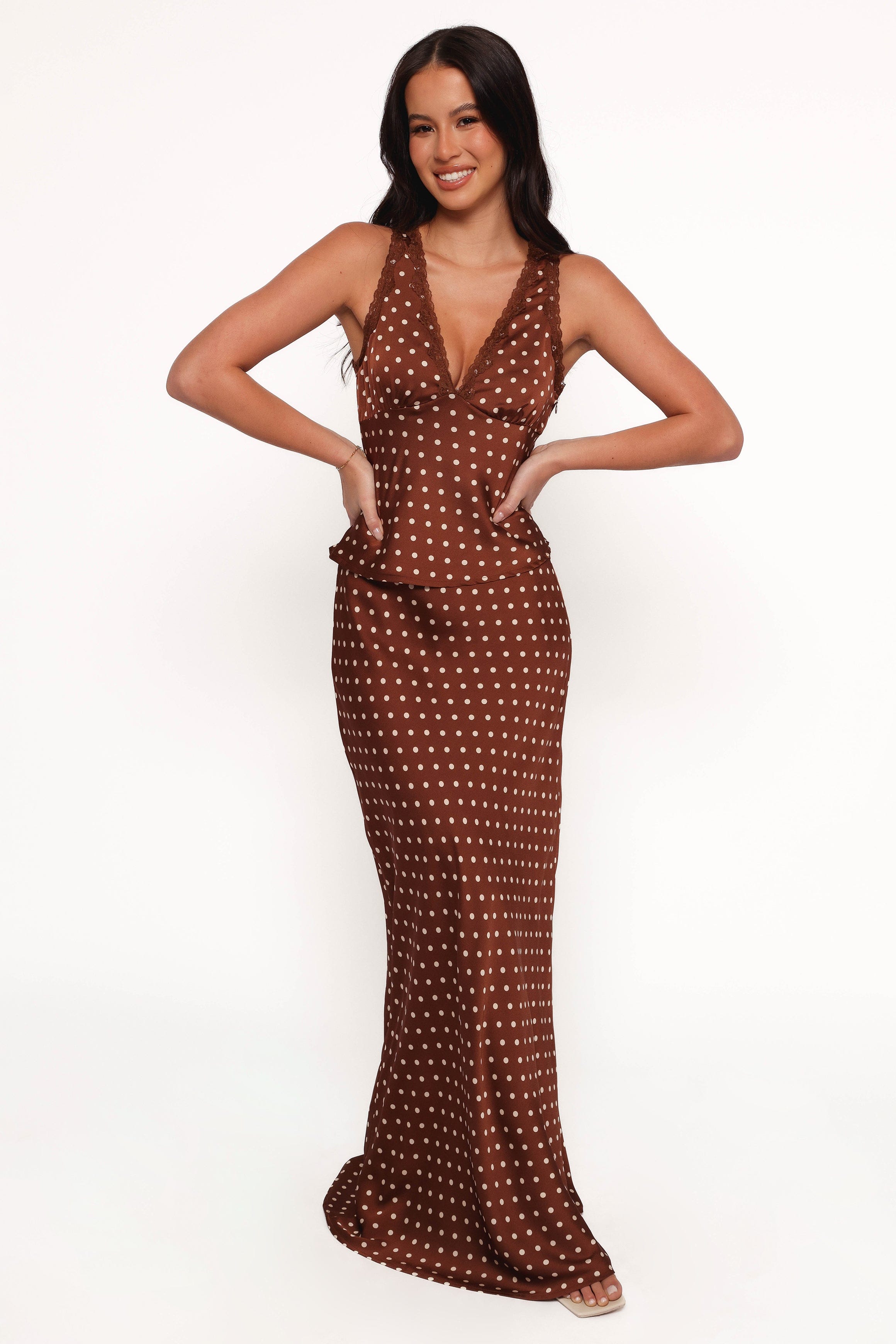Kelso — Polka Dot Woven Crop Top | Fitted Silhouette | Vintage-Feminine