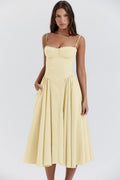 Lark — Sleeveless Woven Midi Dress | Structured Bodice | Timeless Everyday