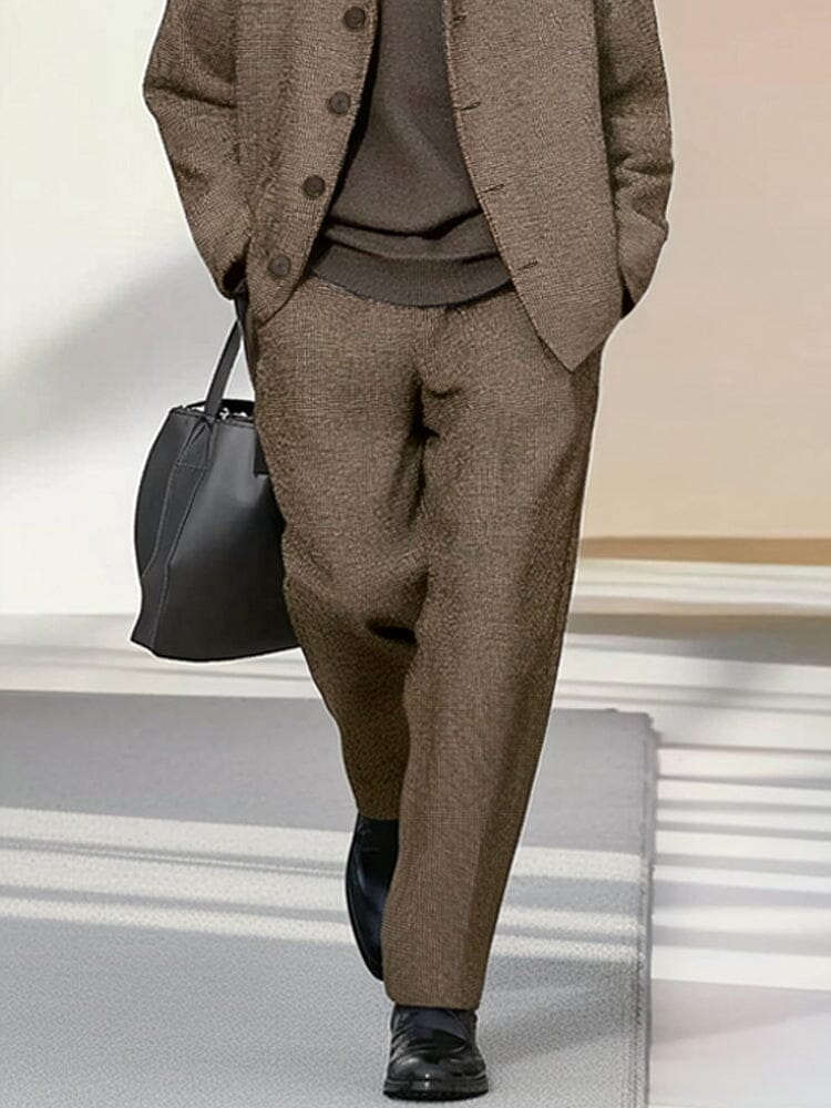 Woven Jacket & Pants Set — Men's | Relaxed Structured Fit | Elevated Lounge