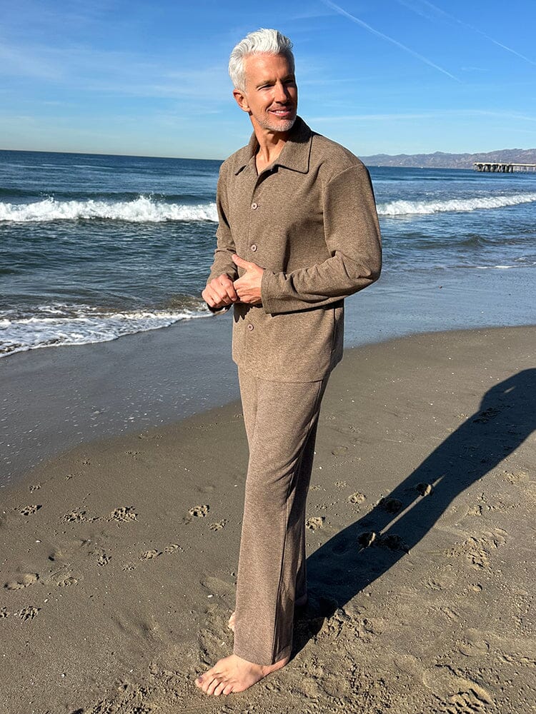 Woven Jacket & Pants Set — Men's | Relaxed Structured Fit | Elevated Lounge