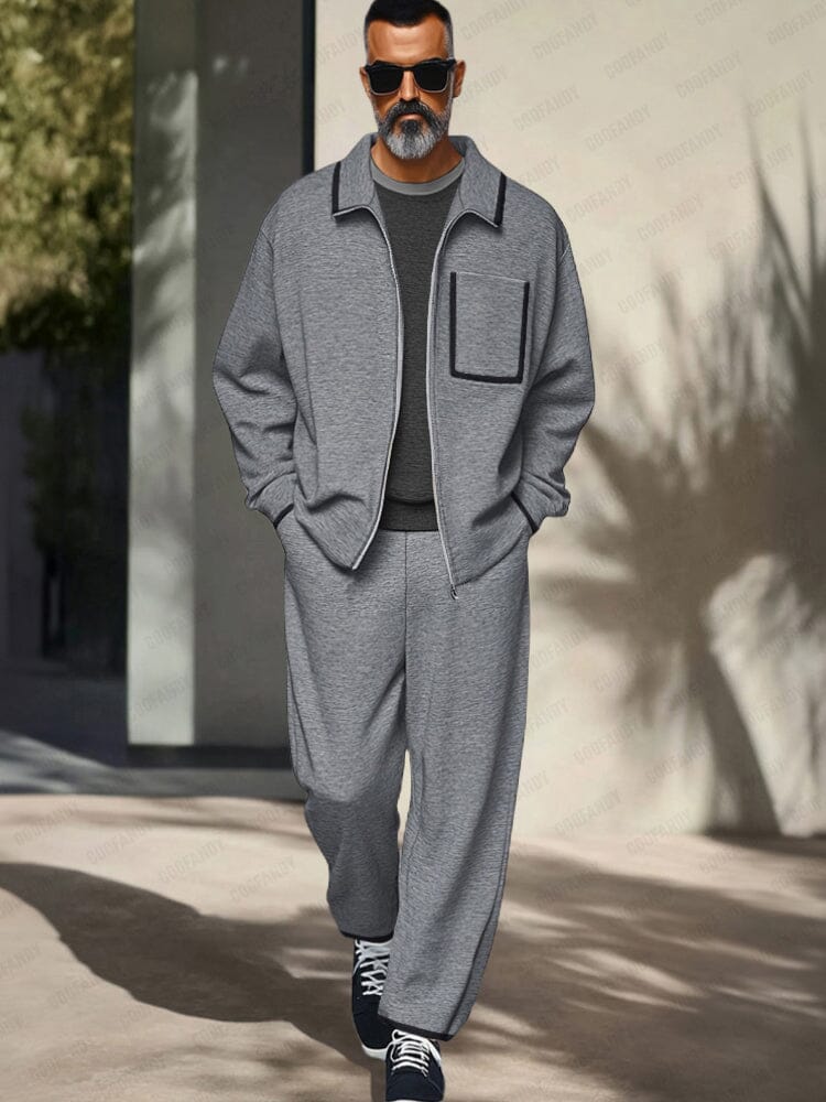 Soft Woven Jacket & Pants Set — Men's | Relaxed Fit | Elevated Lounge