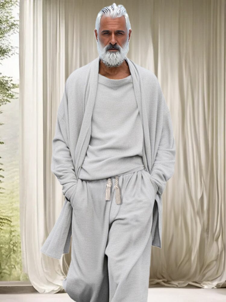 Stretch Woven Three-Piece Lounge Set — Men's | Relaxed Fit | Elevated Casual