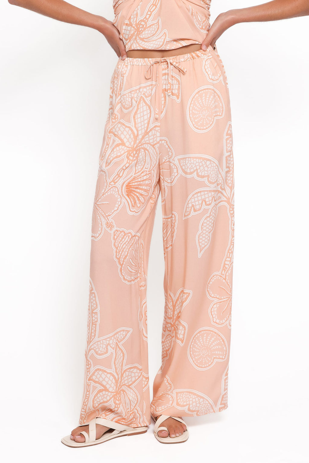 Lira — Tie-Waist Wide-Leg Trousers | Drawstring Waist | Resort & Everyday