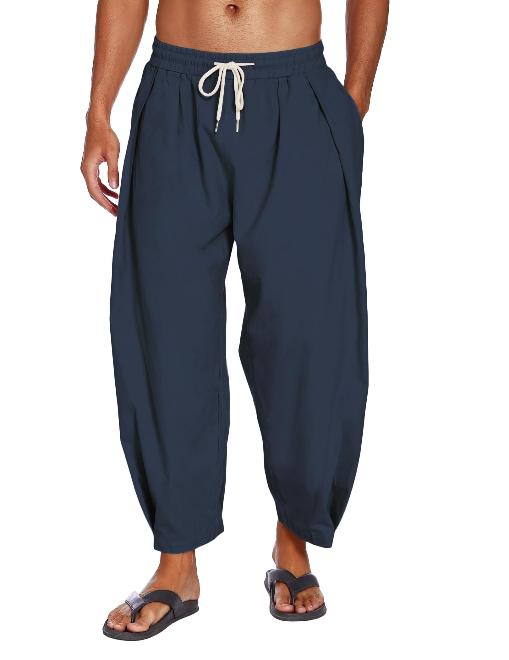 Soft Woven Wide-Leg Yoga Pants — Men's | Relaxed Fit | Comfortable Everyday