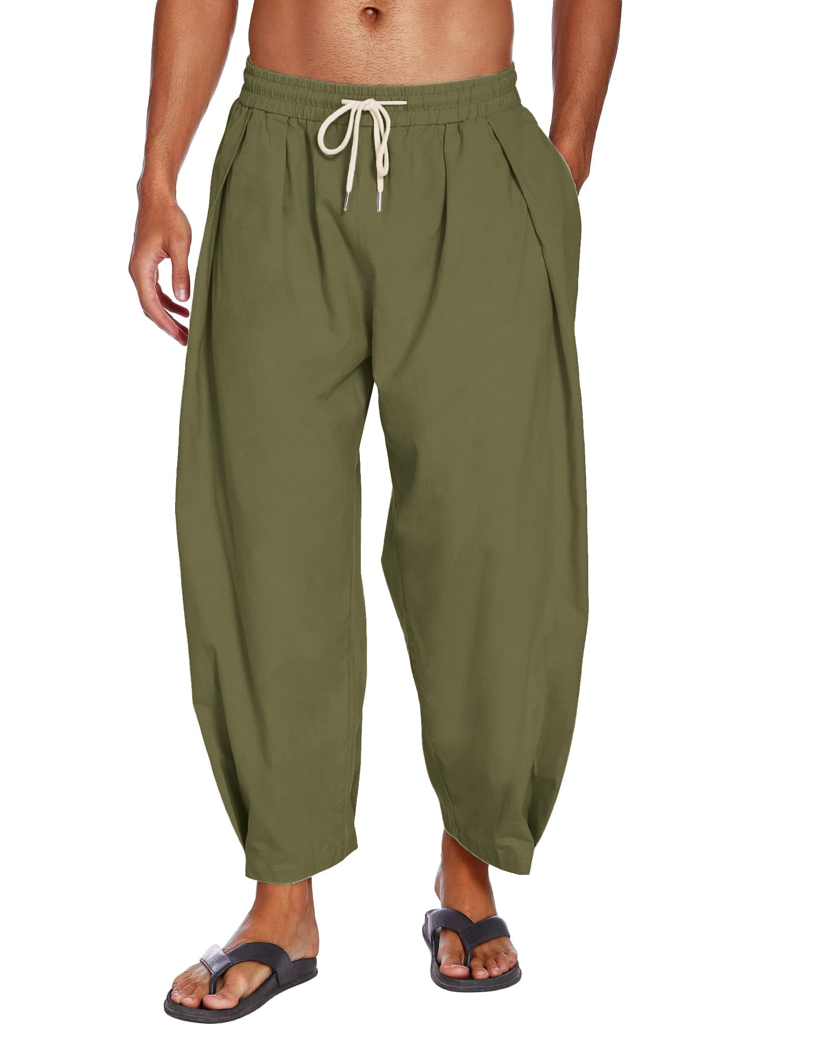 Soft Woven Wide-Leg Yoga Pants — Men's | Relaxed Fit | Comfortable Everyday