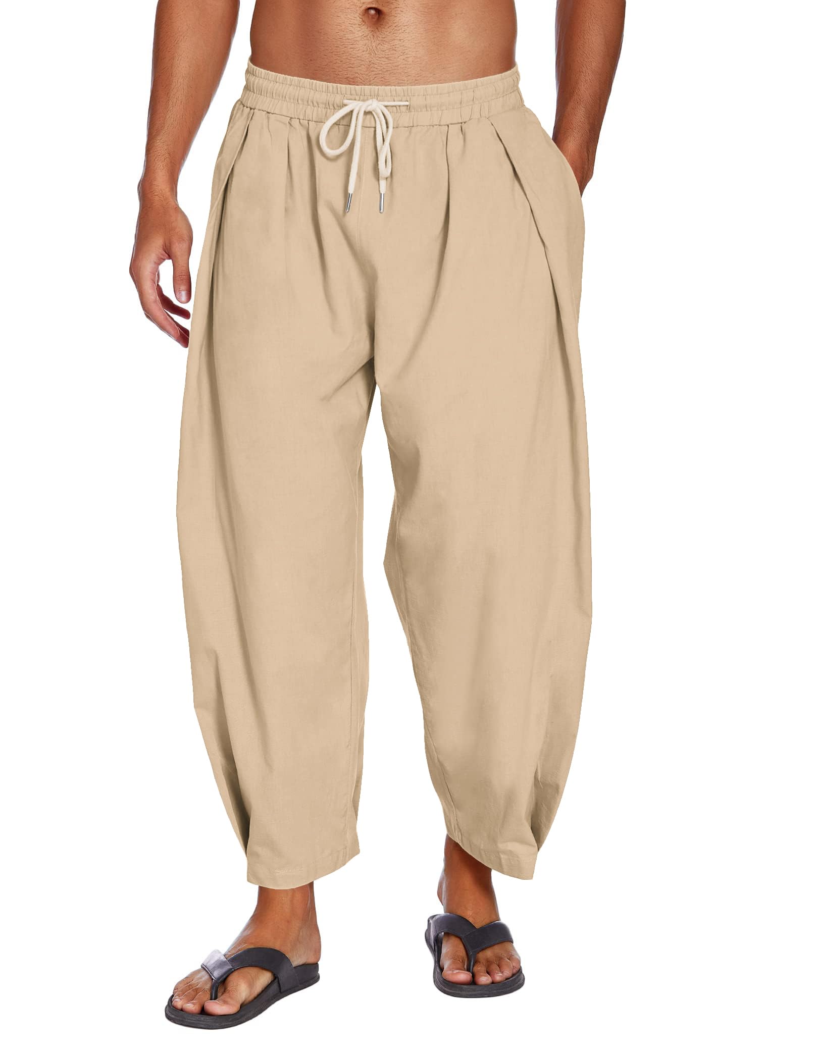 Soft Woven Wide-Leg Yoga Pants — Men's | Relaxed Fit | Comfortable Everyday