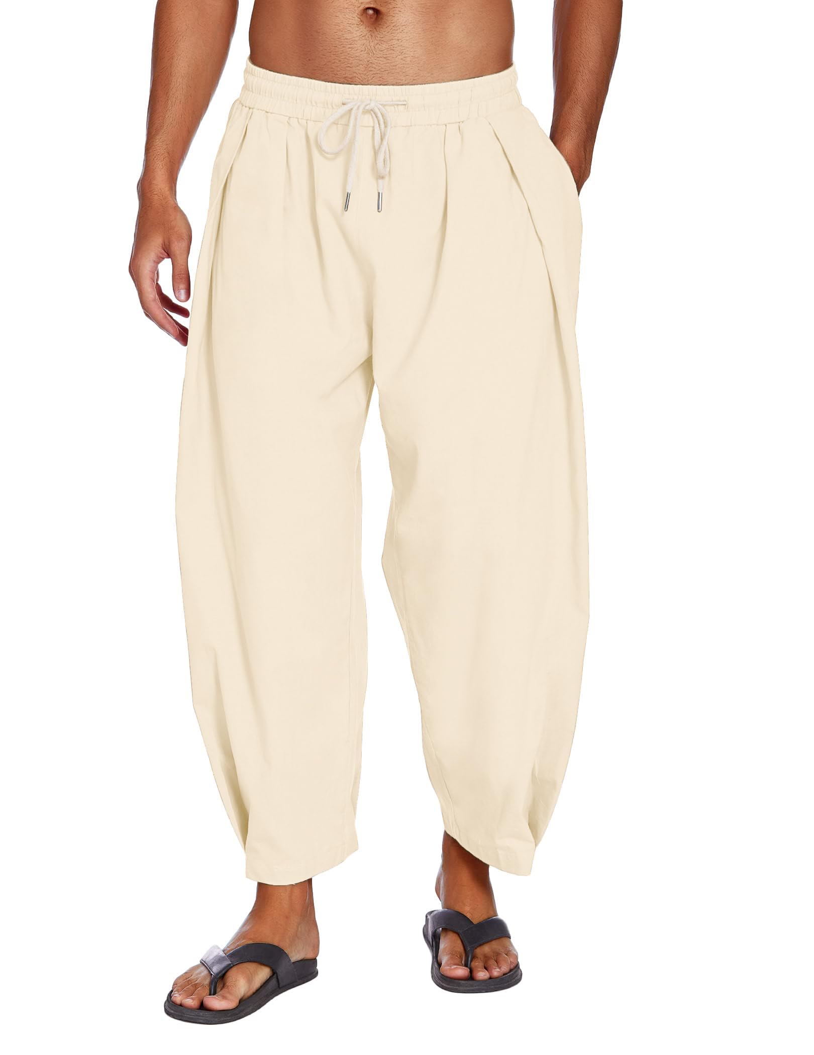 Soft Woven Wide-Leg Yoga Pants — Men's | Relaxed Fit | Comfortable Everyday