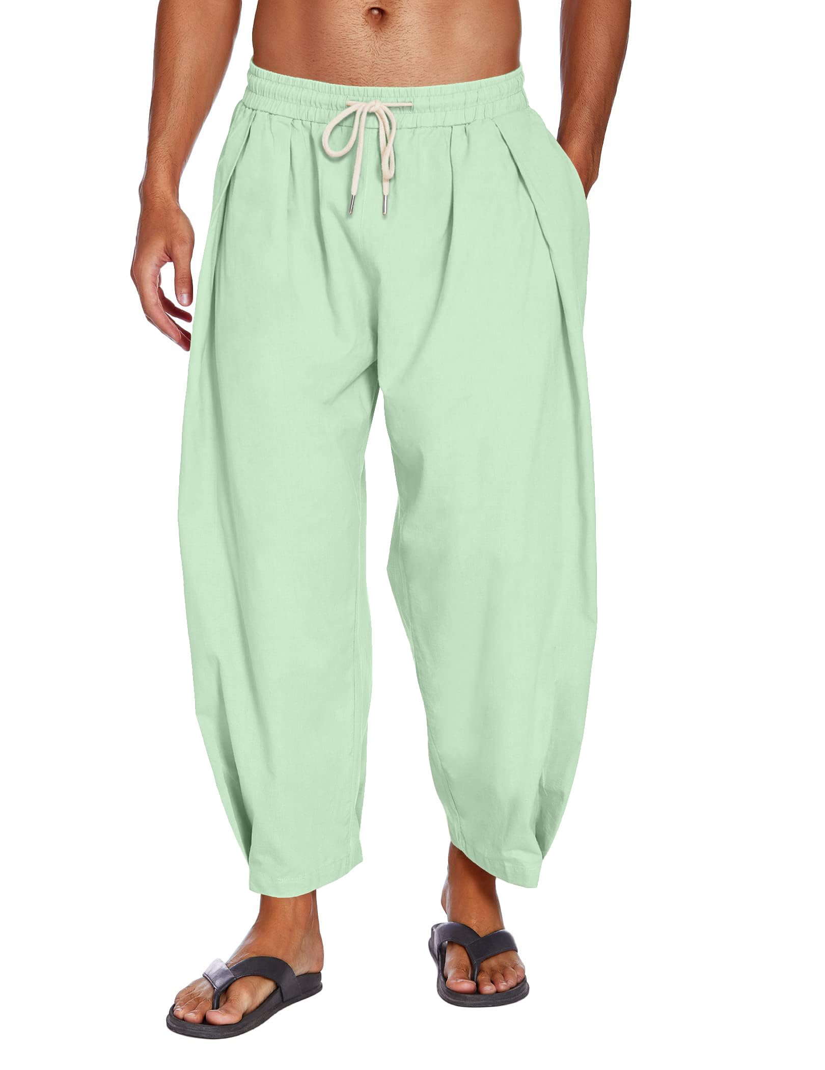 Soft Woven Wide-Leg Yoga Pants — Men's | Relaxed Fit | Comfortable Everyday