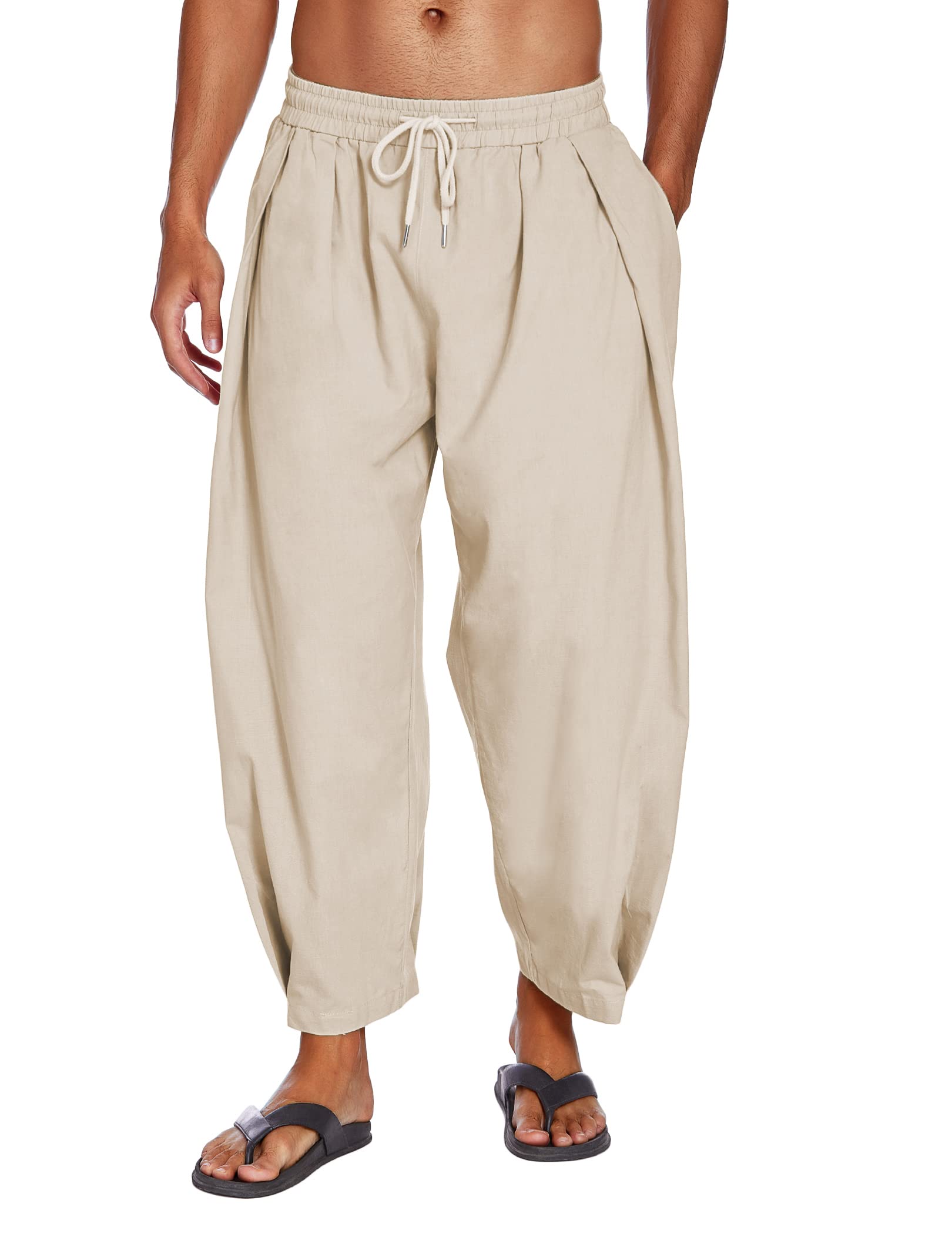 Soft Woven Wide-Leg Yoga Pants — Men's | Relaxed Fit | Comfortable Everyday