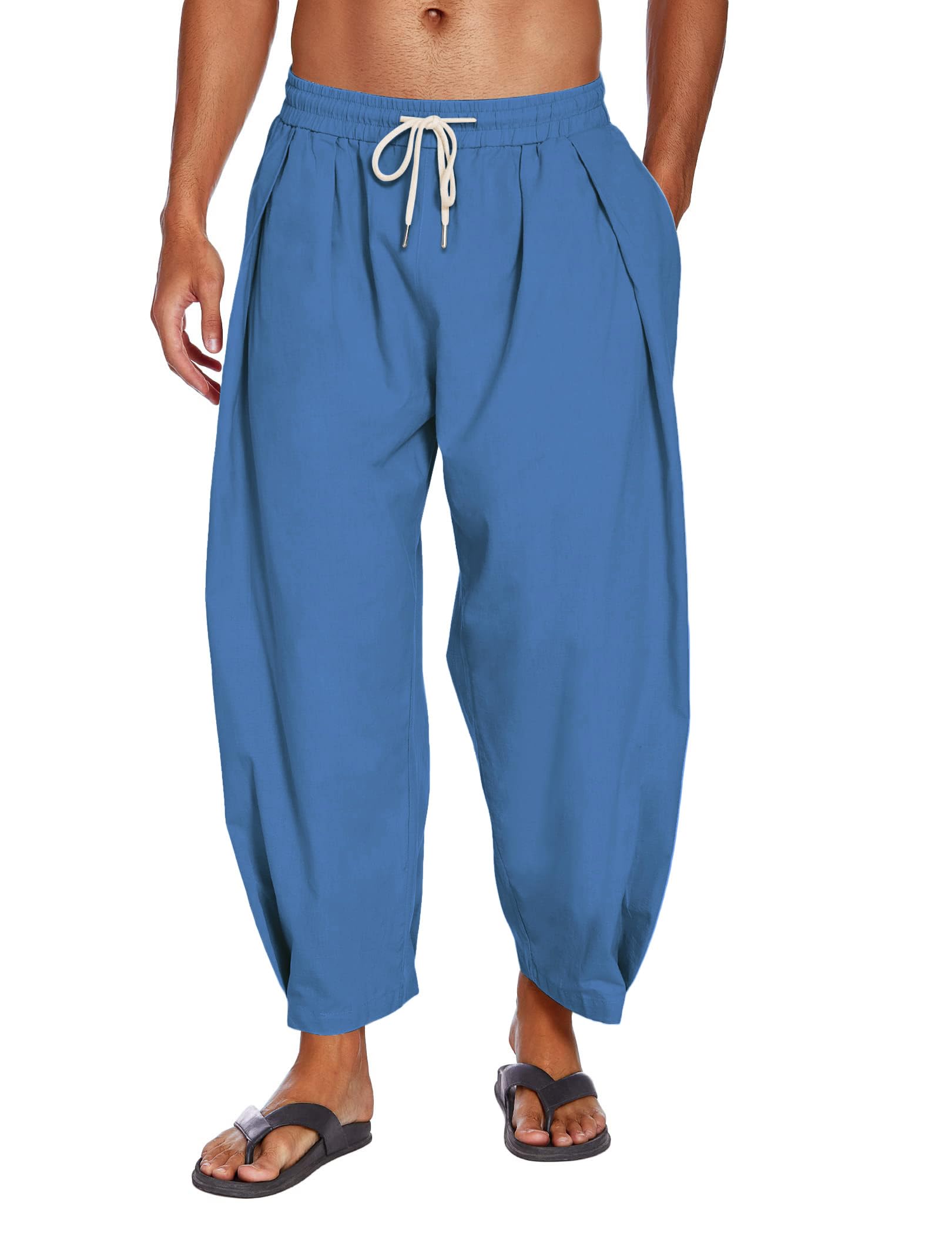 Soft Woven Wide-Leg Yoga Pants — Men's | Relaxed Fit | Comfortable Everyday