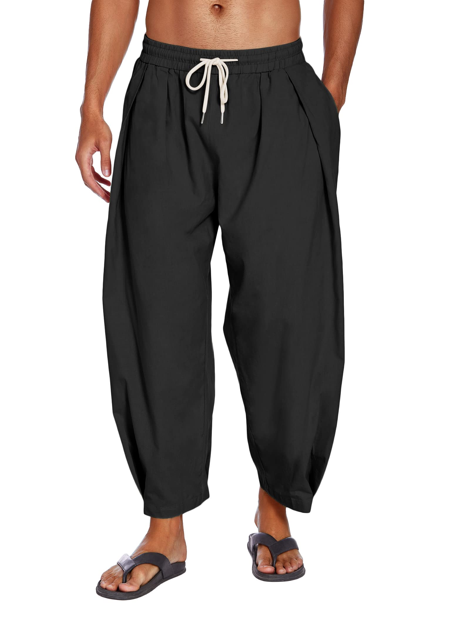 Soft Woven Wide-Leg Yoga Pants — Men's | Relaxed Fit | Comfortable Everyday