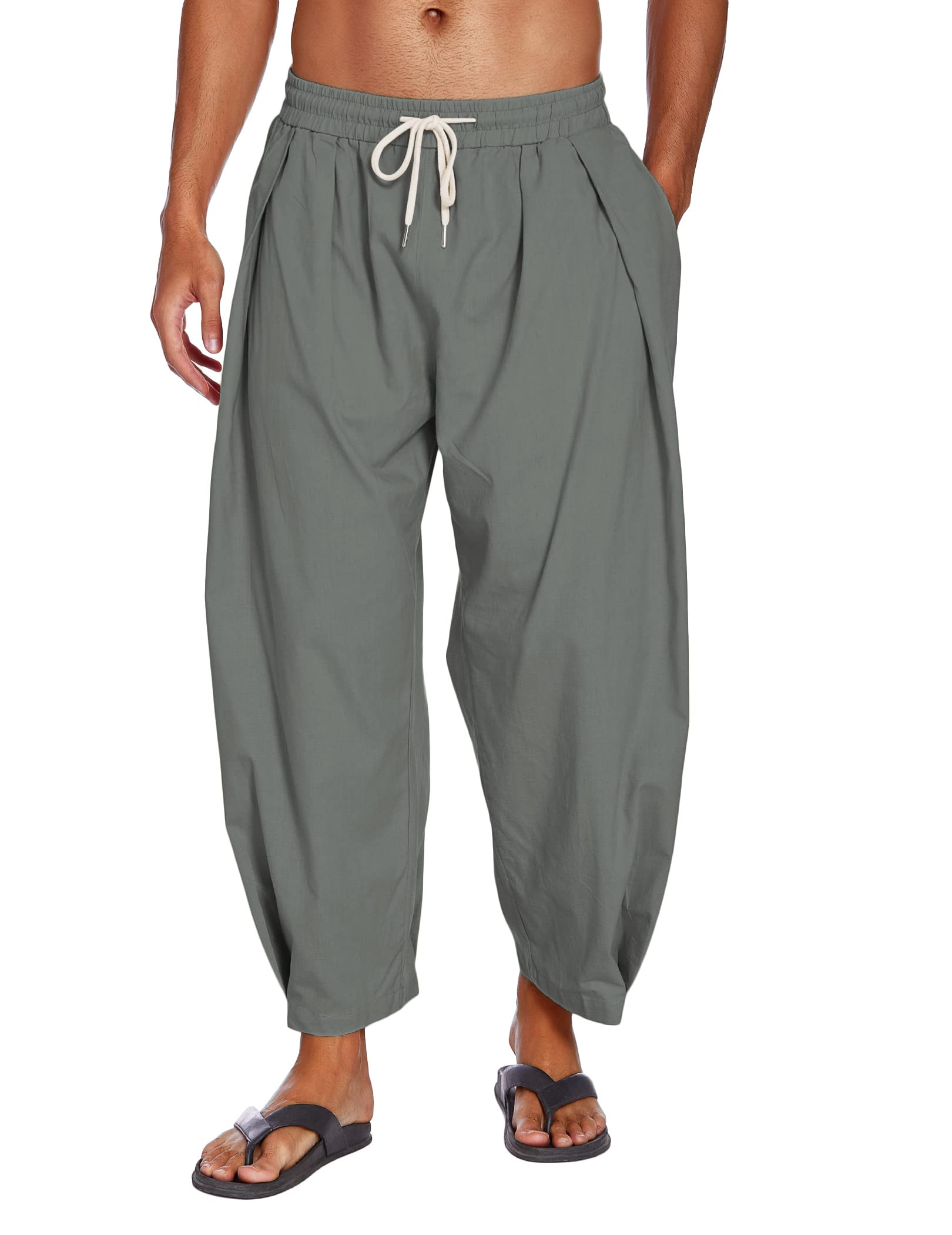 Soft Woven Wide-Leg Yoga Pants — Men's | Relaxed Fit | Comfortable Everyday