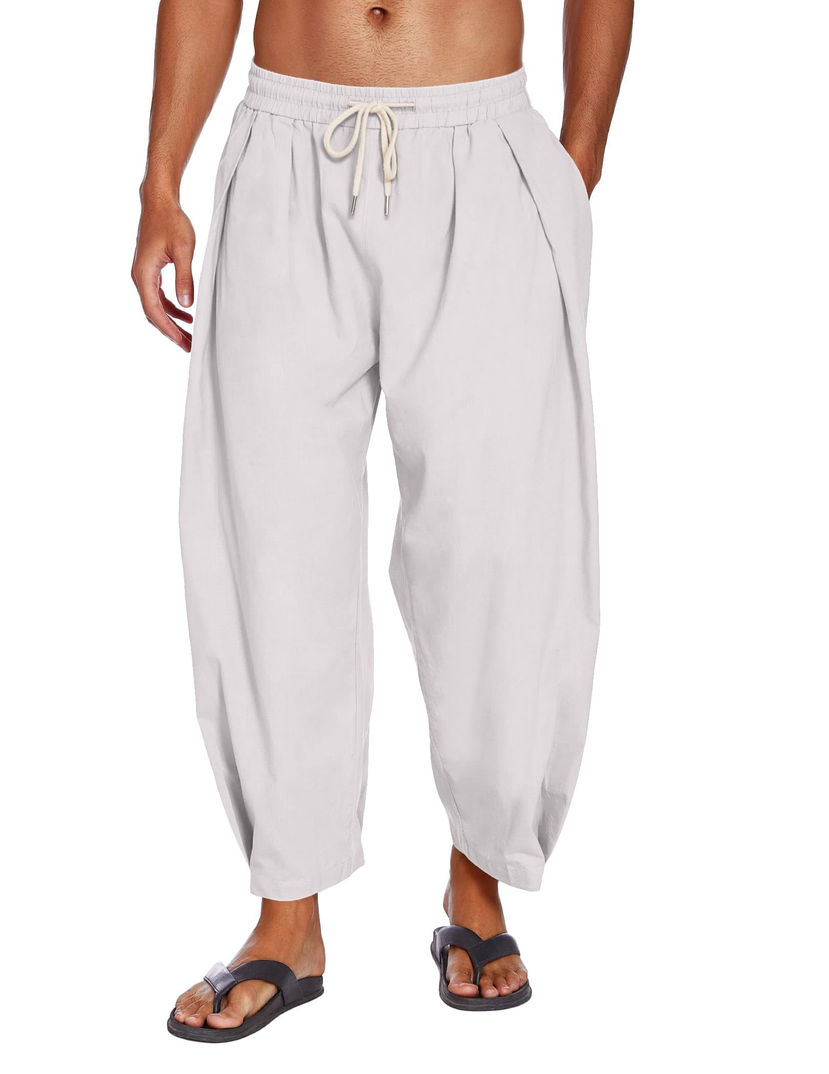 Soft Woven Wide-Leg Yoga Pants — Men's | Relaxed Fit | Comfortable Everyday