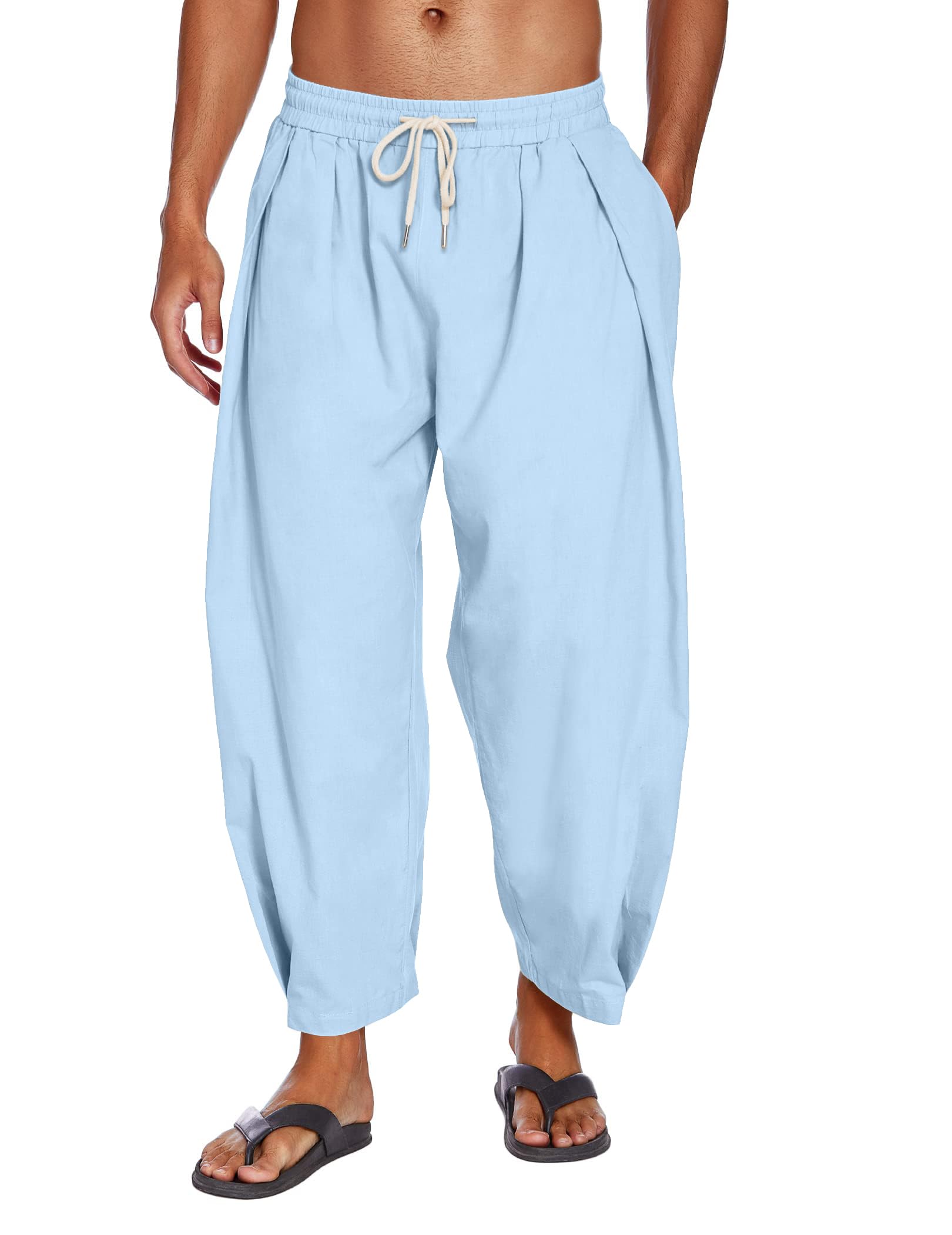 Soft Woven Wide-Leg Yoga Pants — Men's | Relaxed Fit | Comfortable Everyday