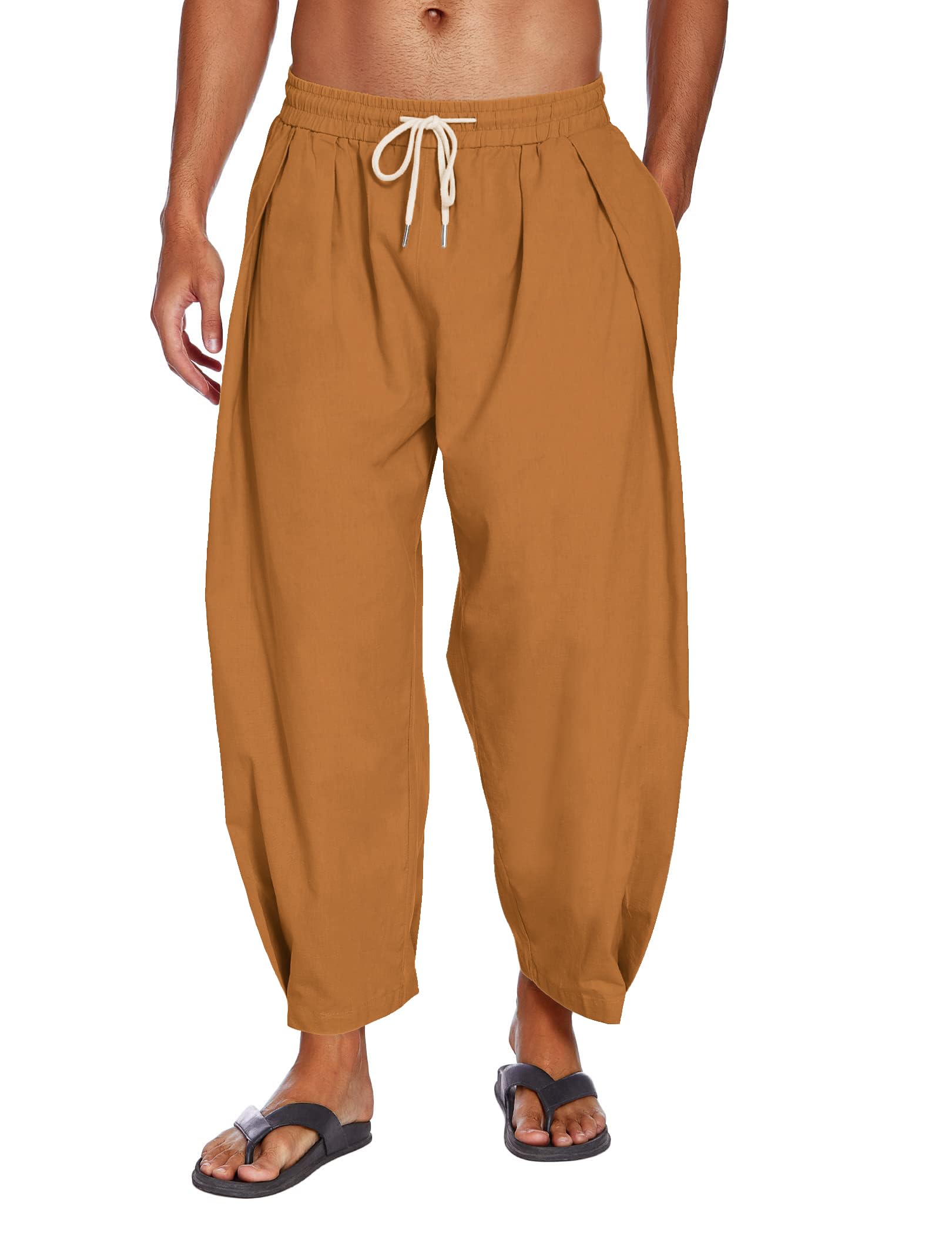 Soft Woven Wide-Leg Yoga Pants — Men's | Relaxed Fit | Comfortable Everyday