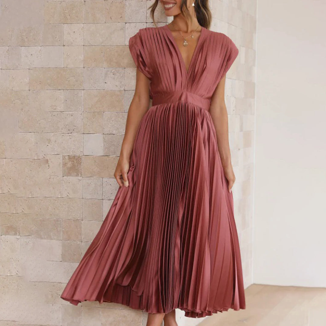 Maren — Minimal Woven Maxi Dress | Clean Lines | Simple & Stunning