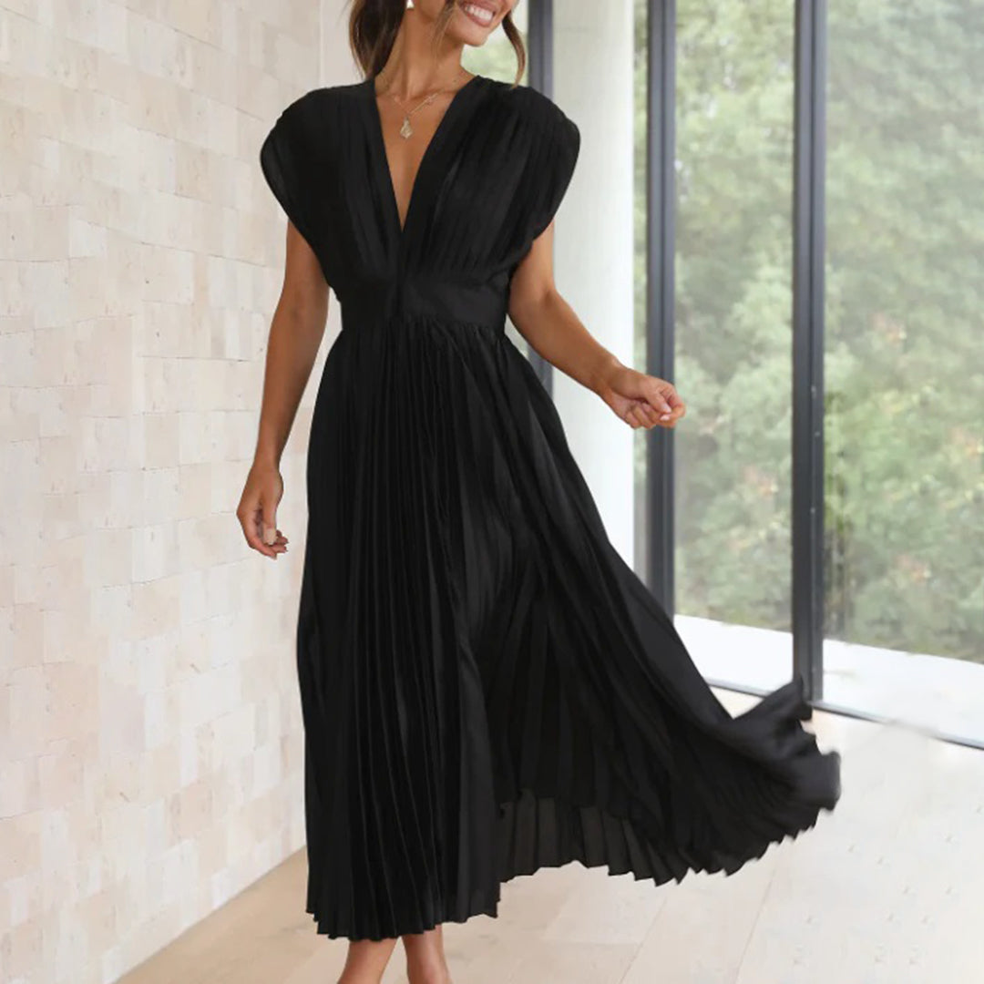 Maren — Minimal Woven Maxi Dress | Clean Lines | Simple & Stunning