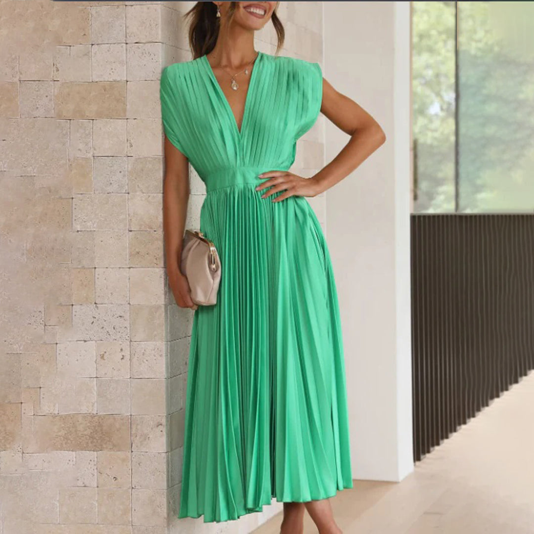Maren — Minimal Woven Maxi Dress | Clean Lines | Simple & Stunning