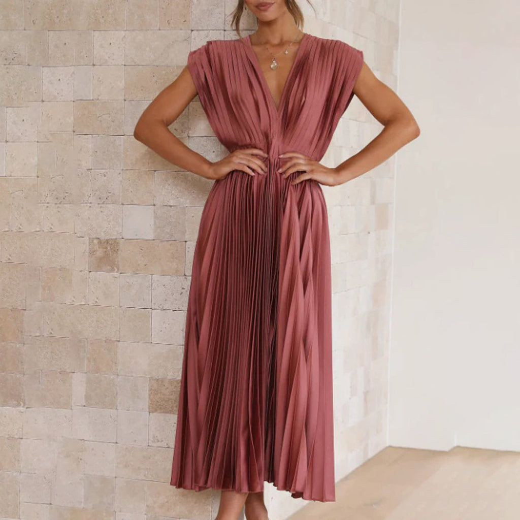 Maren — Minimal Woven Maxi Dress | Clean Lines | Simple & Stunning