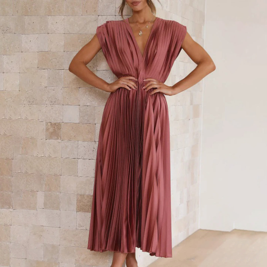 Maren — Minimal Woven Maxi Dress | Clean Lines | Simple & Stunning