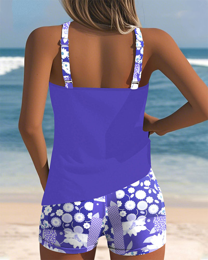 Melanie — Floral Two-Piece Swimsuit | Feminine Print | Beach & Pool