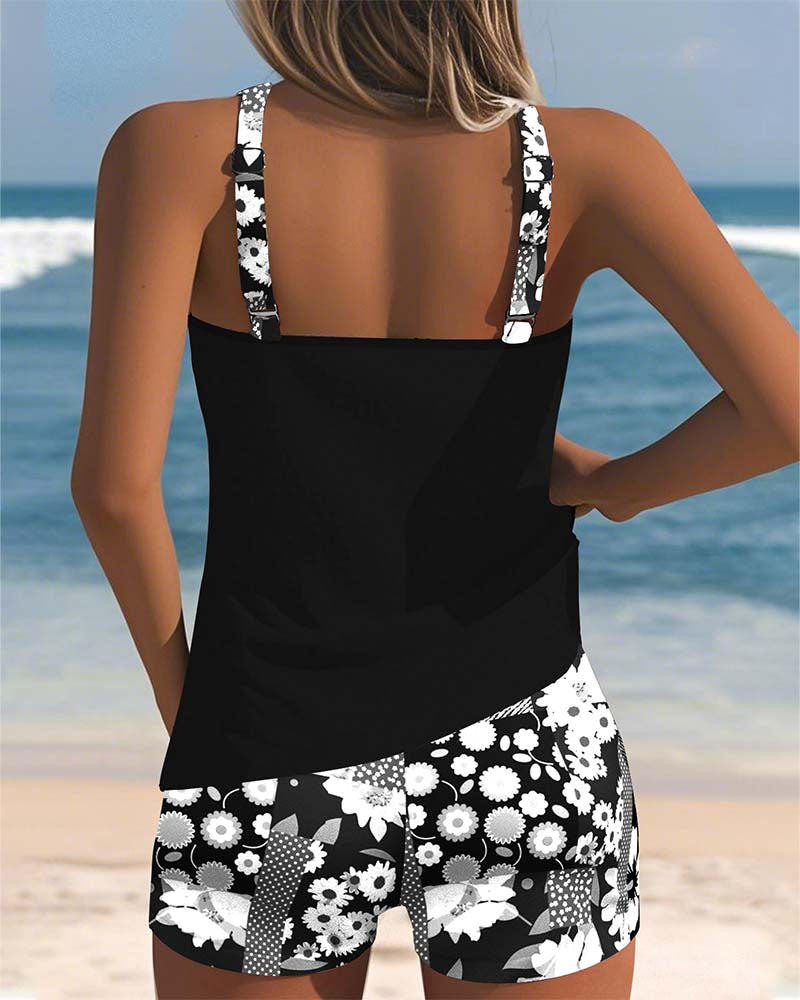 Melanie — Floral Two-Piece Swimsuit | Feminine Print | Beach & Pool