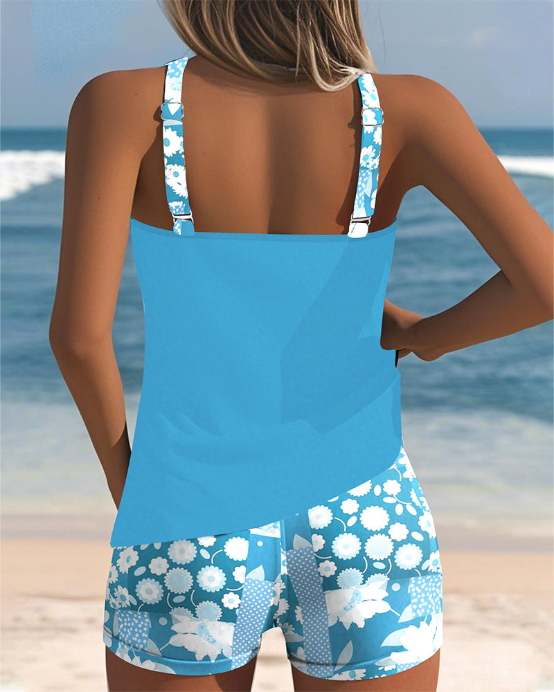 Melanie — Floral Two-Piece Swimsuit | Feminine Print | Beach & Pool