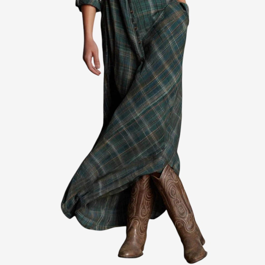 Mia — Woven Maxi Dress | Flowing Silhouette | Timeless Wardrobe Essential