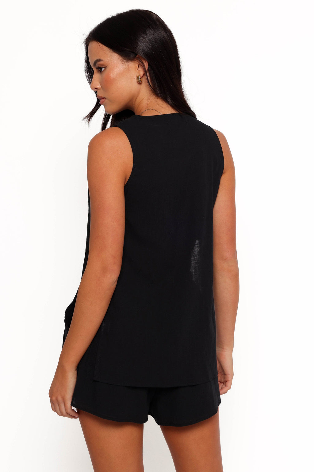 Miller — Monochrome Woven Short Set | Sleek Two-Piece | Minimal Chic