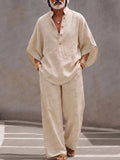 Cotton Batwing-Sleeve Two-Piece Set — Men's | Relaxed Oversized Fit | Minimal Streetwear