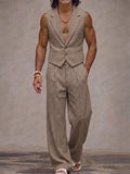 Plaid Suit Vest & Pants Set — Men's | Tailored Fit | Refined Smart Casual