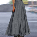 Ondine — Pleated A-Line Woven Maxi Skirt | Flowy Silhouette | Effortless Elegance