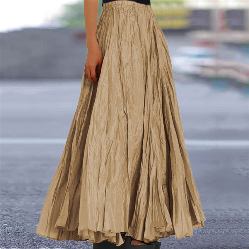 Ondine — Pleated A-Line Woven Maxi Skirt | Flowy Silhouette | Effortless Elegance