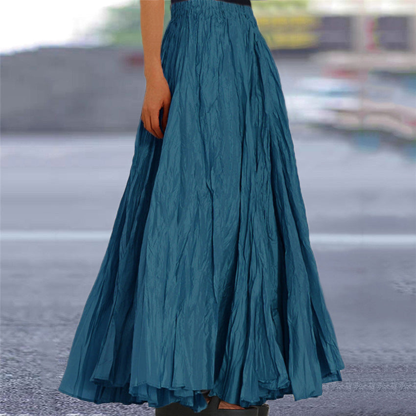 Ondine — Pleated A-Line Woven Maxi Skirt | Flowy Silhouette | Effortless Elegance