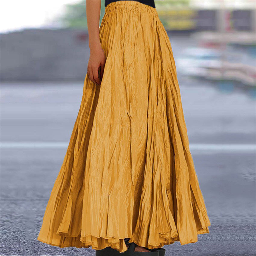 Ondine — Pleated A-Line Woven Maxi Skirt | Flowy Silhouette | Effortless Elegance